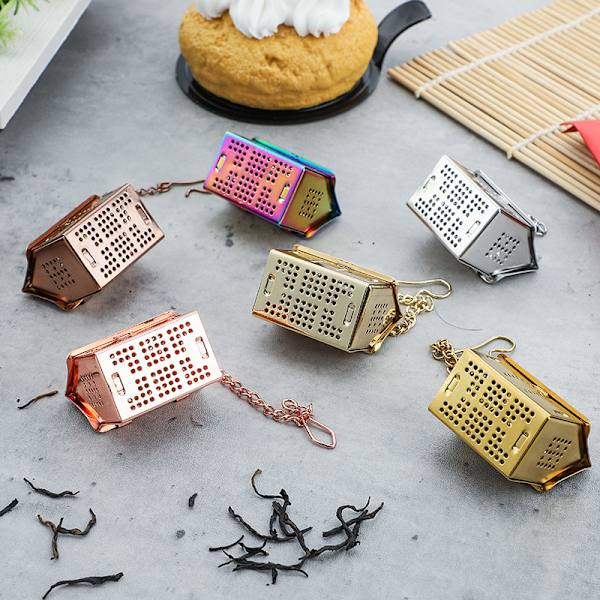 6 stk. rustfrit stål te-infuser uregelmæssig te-si  