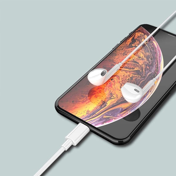 Trådbundna Stereo Hörlurar för iPhone 11, In-Ear Hörlurar för iPhone