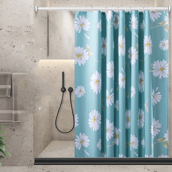 Dusjforheng 180x180, tekstil baderomforheng i polyester