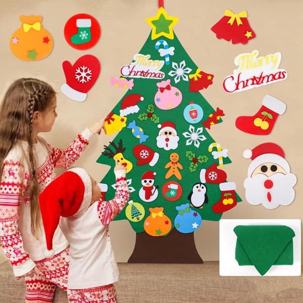 Filtet Juletre - 3.1 FT 3D DIY Sett for Barn med 30 Stykker