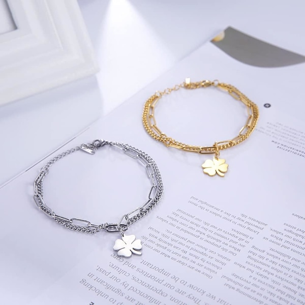 Firekløverarmbånd for kvinner og jenter - St. Patricks Day
