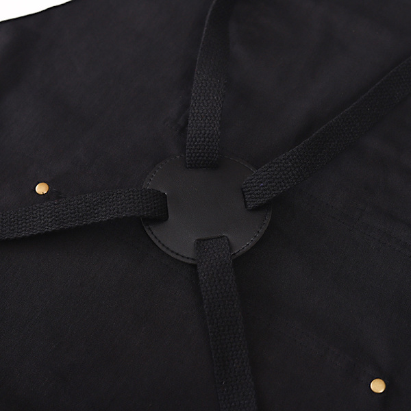 Trädgårdsförkläde Kockförkläde Denim Canvas Förkläde Svart