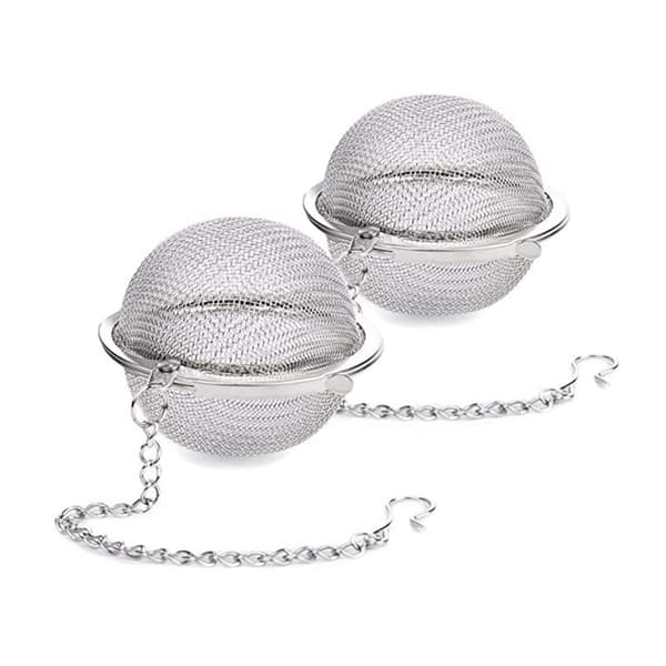 2 st rostfritt stål teboll, fint nät teinfuser, te läcka, C