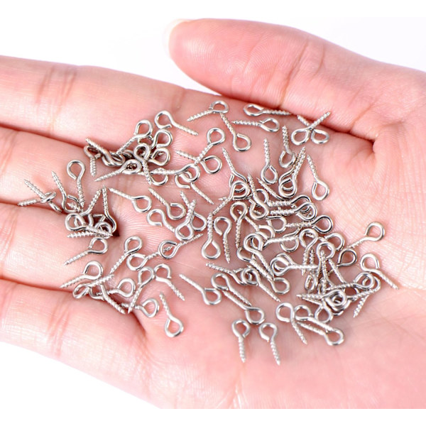 10mm per Ögla 4mm Rostfritt Stål Ögonkrokar Ögonskruvar för Resin,