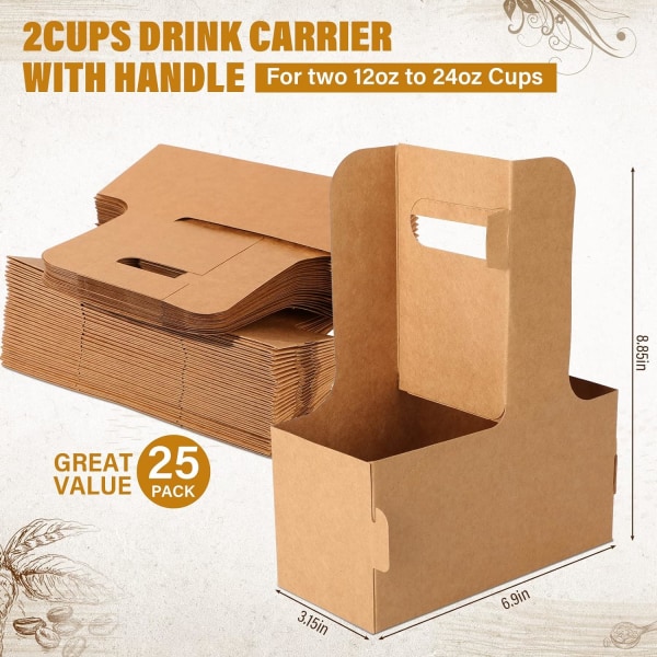 Beverageholder for 2 kopper, håndtakstype, engangskopp