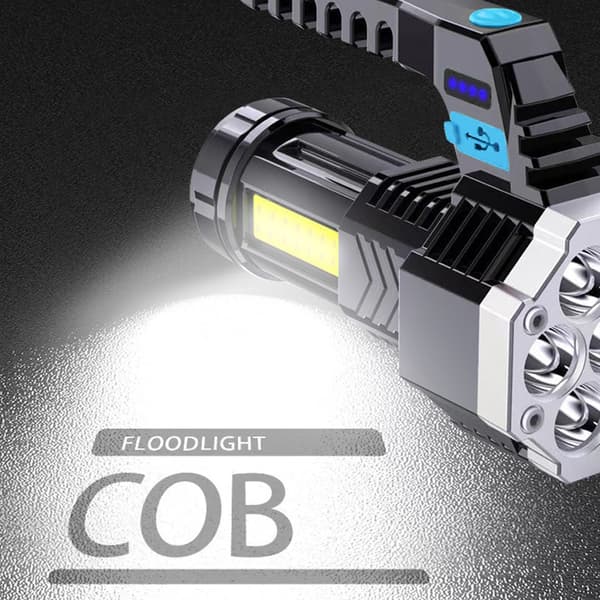 Høy effekt LED lommelykt COB sidelys utendørs belysning ABS fla