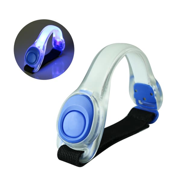 （2 st Blå） LED-Ljus Armband Rem Säkerhetsbälte Nattlöpning Cykling