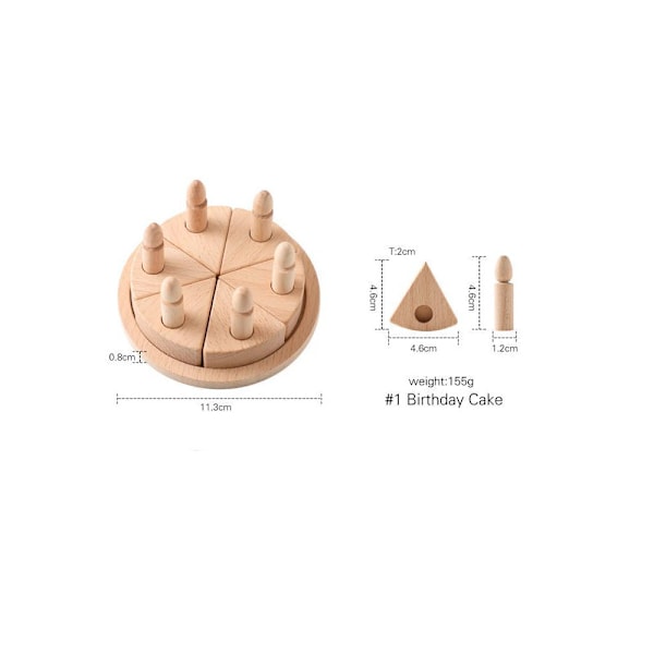 1 kpl puinen kakkusetti kognitiivinen esikouluikäisille tytöille ja pojille syntymäpäivälahjat