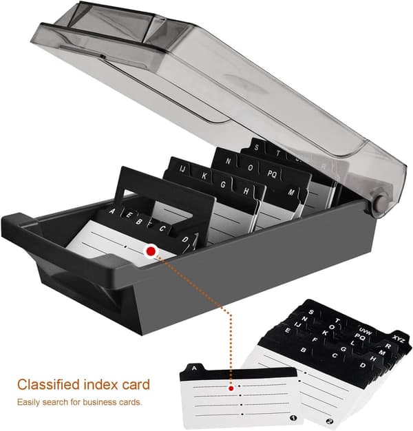 Visitkort Holder, 500 Blad Kapacitet Visitkort Organizer