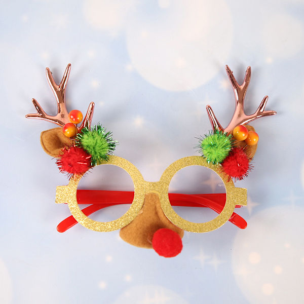 3 stk Julefest Hatter, Stilig Elf Reindeer Antlers Jul Tre C