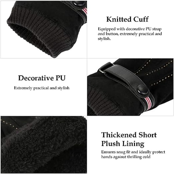 Vintervarme Touchscreen-hansker for menn og kvinner - Termisk Suede Fleece