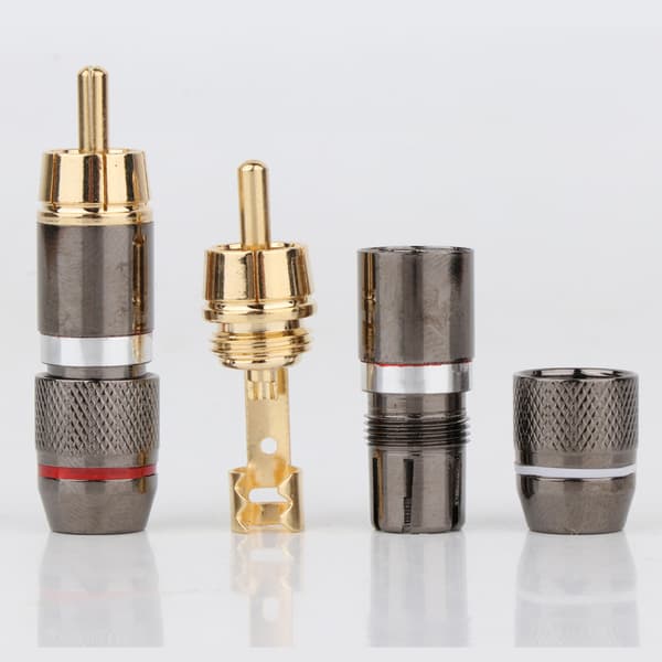 4 stk Preffair/R1733 lydfil-kvalitets lydkabel lotus plugg