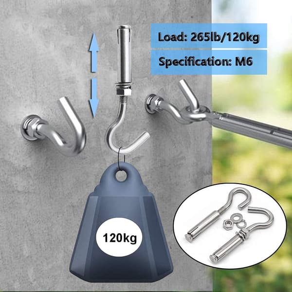 Skuggsegel Fästkit - 4-pack Förlängningskrokar och