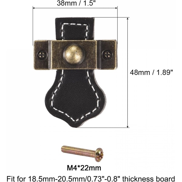 Skuffer Knopper - 48mm 4 stk Læder Dørgreb Kommodegreb f DXGHC