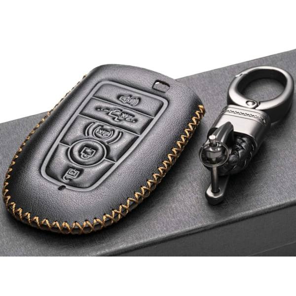 Til Ford Fusion F150 Explorer Mondeo Læder Fjernbetjening Bilnøgle Fob C