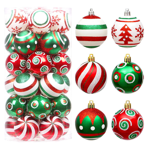 30 pieces barrel painted Christmas ball set 6cm plating plastic r