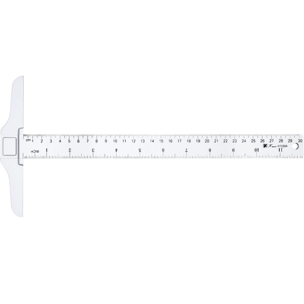 12 Tommer/ 30 cm T-Lineal Junior Plastik T-Lineal Transparent til Tegning