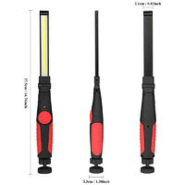 Työmaavalaisin 2PC 15W 700 lumenia 3000mAh COB-lamput - punainen