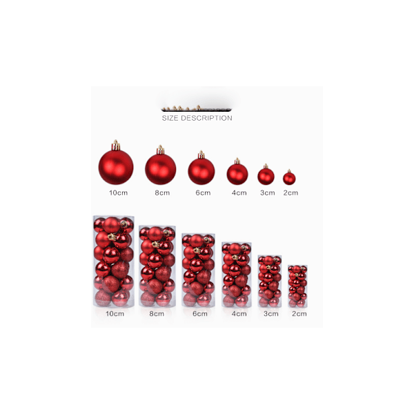 4 lådor med juldekorationer 3 cm julgranskulor Set of co