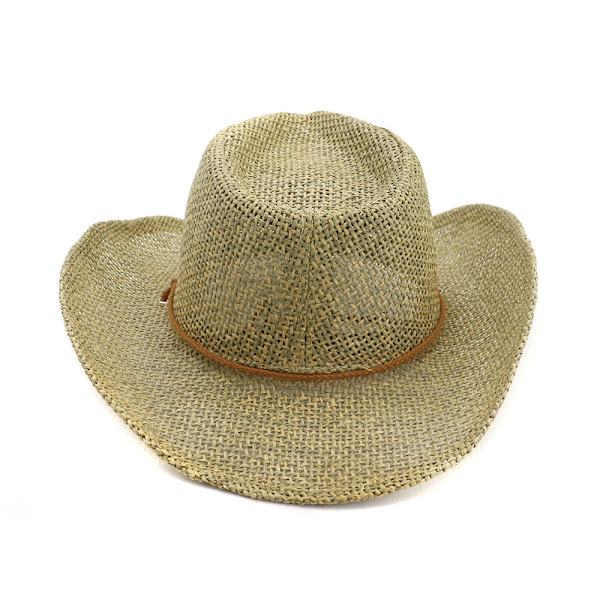 1 stk Western Cowboy Halmhat Tophat Udendørs Strandhat Su