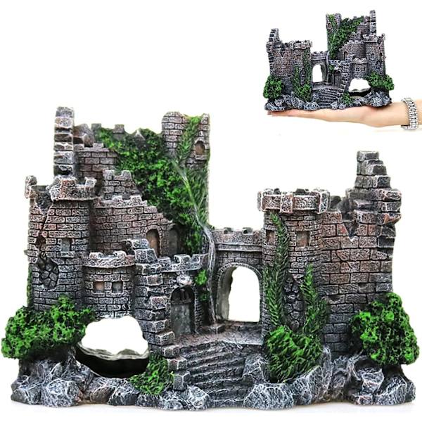 Simulert Harpiks Slott Ornament Akvarium Dekorasjon