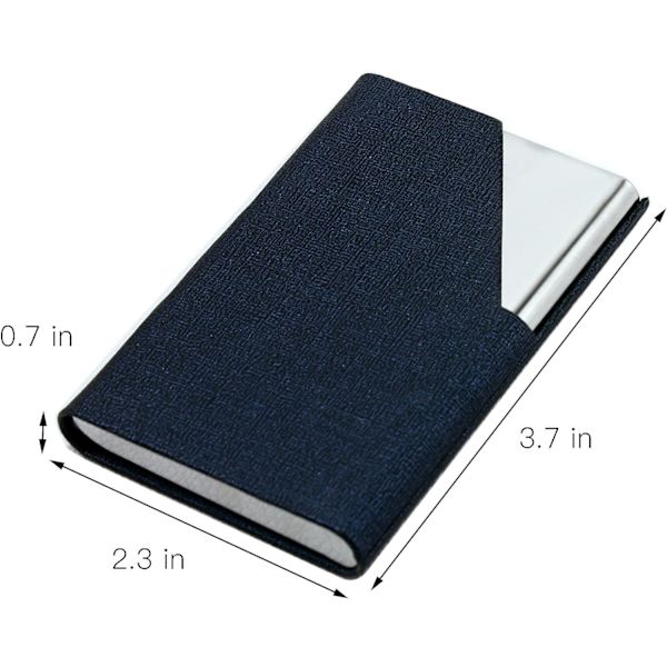 2 Pak Slim Professionelt Visitkort Holder, Kunstlæder + DXGHC