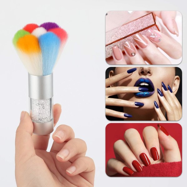 Mjuk rengöringsborste för UV-gel nagelpulver, manikyrverktyg, nagel B