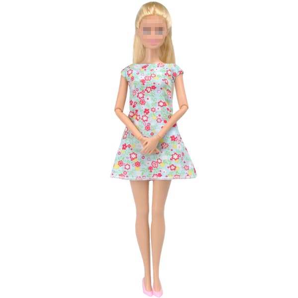 5 stycken Barbie klädtillbehör dockbröllopsklänning prinsessor