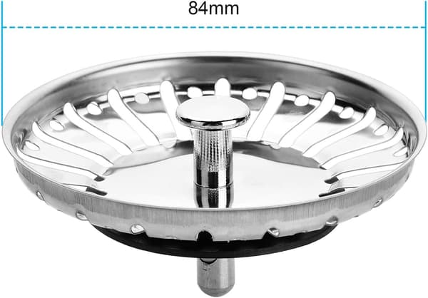Vaskestop Propper Hul Si, 2 stk 84mm Rustfrit Stål Beskytter S