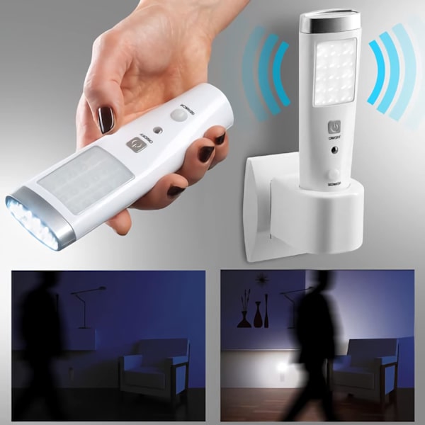 Liiketunnistin Taskulamppu Kulman Tunnistus 60° 15 LED Latautuva DXGHC