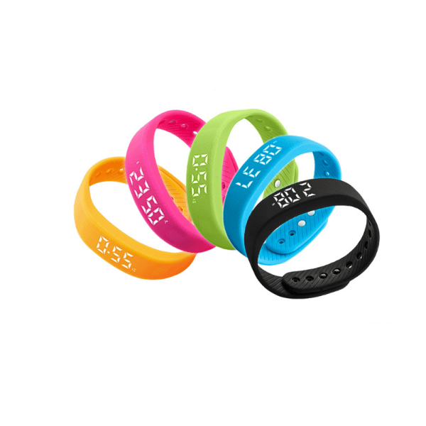 (Orange) Multifunktionellt Smart Armband med Stegräknare /