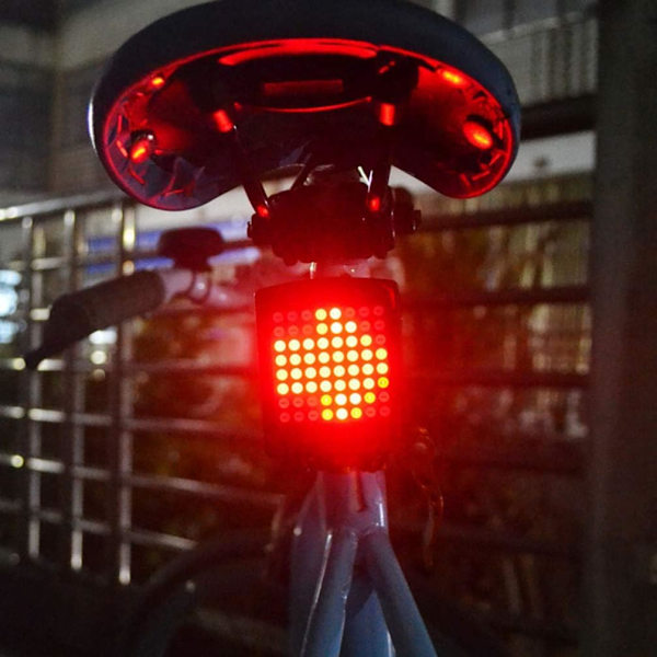 （Musta）Universaali Polkupyörän Valo 64 LED:tä Langattomat Vilkut LED