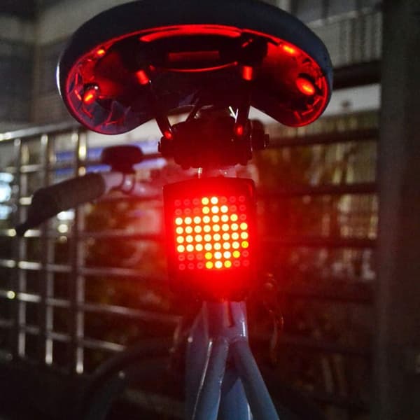 （Sort）Universal Cykellys 64 LED'er Trådløse Blinklys LED