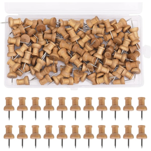 100 stk Trepushpins Dekorative Pushpins Merkepinn for Kart