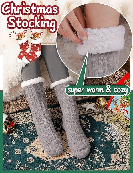 Damtofflor Fluffiga Sockor Fuzzy Mysiga Stuga Varma Vinter Mjuka Tjocka
