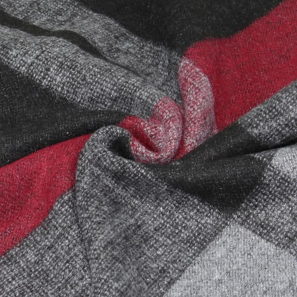 Koreansk ternet kashmirlignende jacquard børstet varm tørklæde - bla