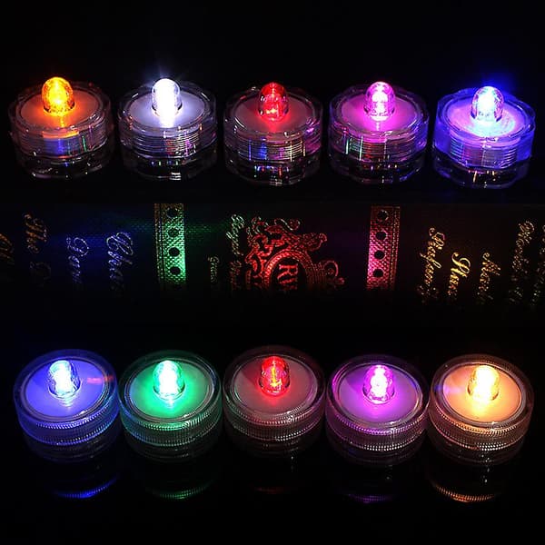 12 st Super Ljusa Vattentäta Nedsänkbara - Mini LED-Teeljus (G