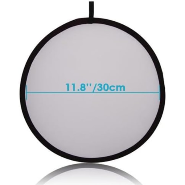30cm 5-i-1 Bärbar Reflektor, Klar, Silver, Guld, Vit och Svart