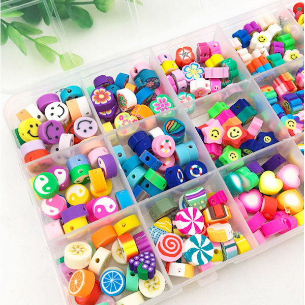 990 stykker bløde lerperler sæt Bløde lerperler DIY se