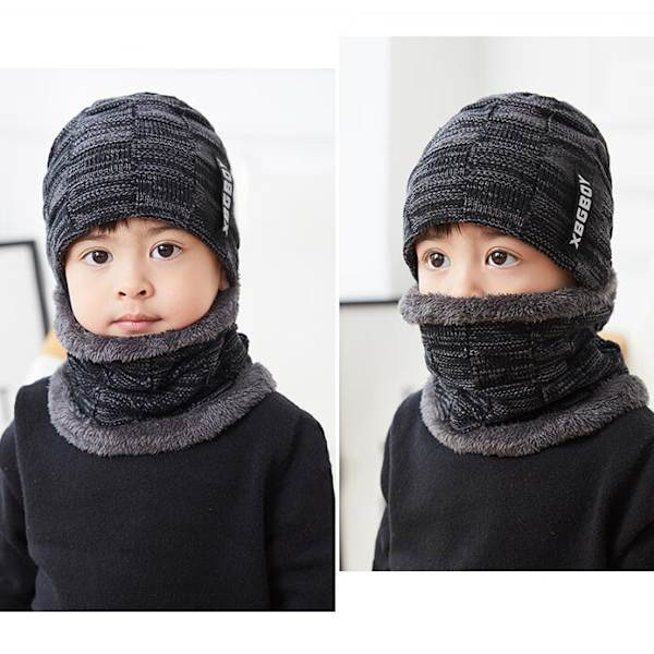 Plush tjock ullmössa för barn 2-6 år, höst och vinter