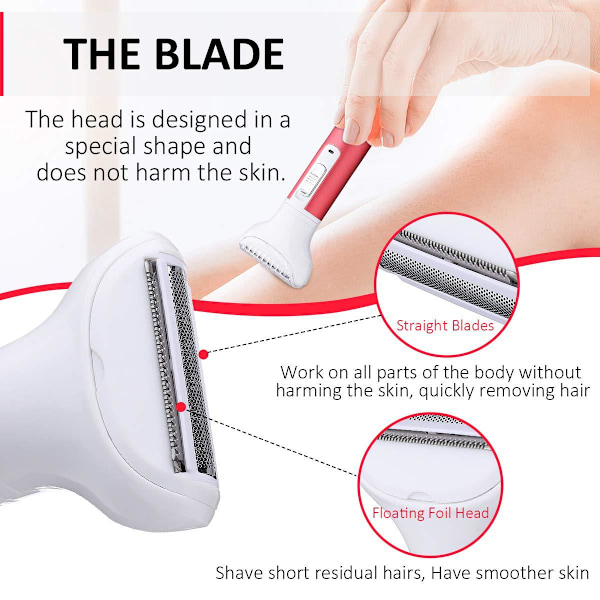 5heyi Elektrisk Epilator til Intime Dele, Skraber til Armhuler