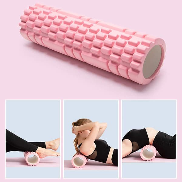 Massage Roller Foam Roller Pilates Kolonn Yoga Rosa Multifunktionell