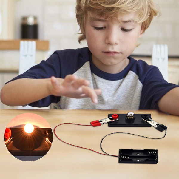 Electric Circuit Kit Kids Student School Science Glödlampor Leksak