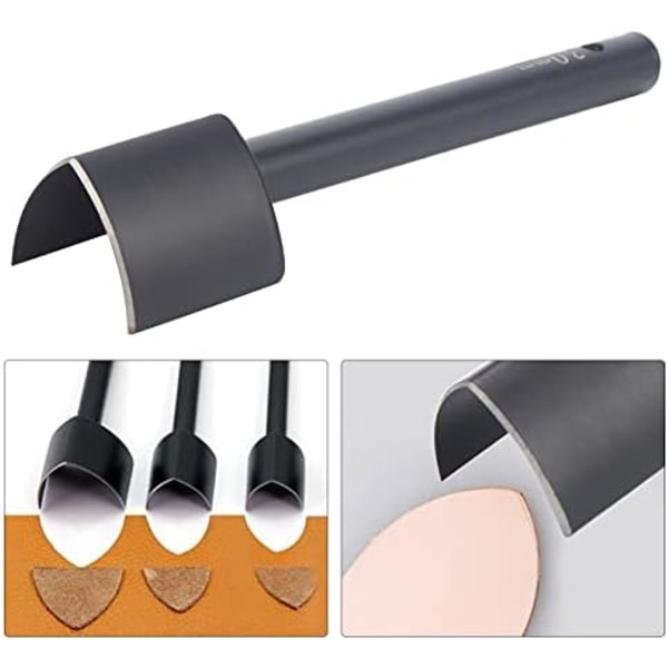 V-formet skjærestempel for håndverksverktøy i lær, halvsirkulært skjærestempel for lommebokvesker (30 mm)