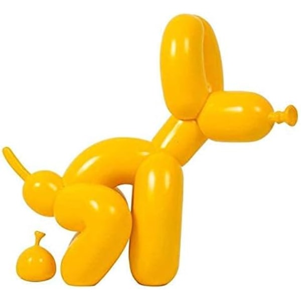 Squat Balloon Dog Statue Resin Skulptur Home Decor Moderne skrivebord O