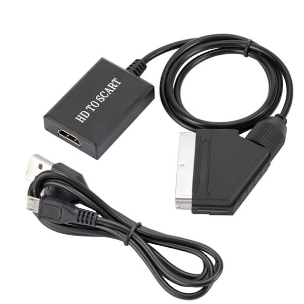 Ny HDMI till SCART-konverterare 1080P HD videoadapter HDMI till SCART