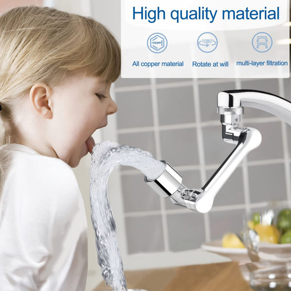 All-kobber servant med multifunksjonell universal kran 1080 grader r