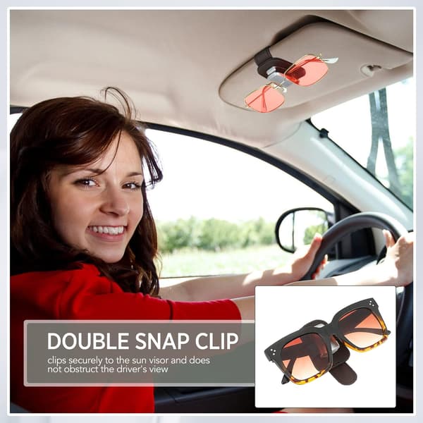 2-pak Universal Bil Solbriller Holder til Solskærm, Solbriller