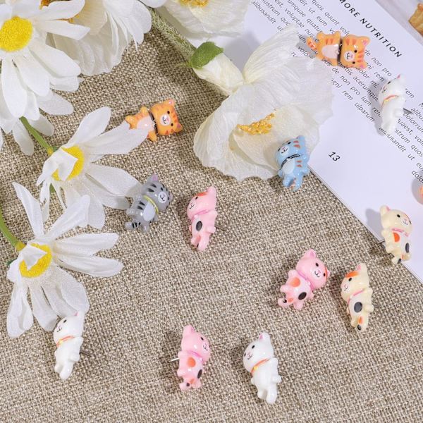 30 stk. Kat Korktavle Push Pins, Søde Push Pins Dyr Plastik Pus
