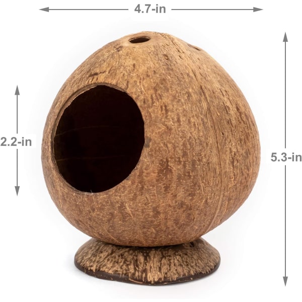 1 stycke naturligt kokosnötshamsterhus lämpligt för smådjur C